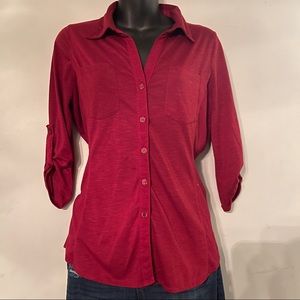 Button up sheer shirt